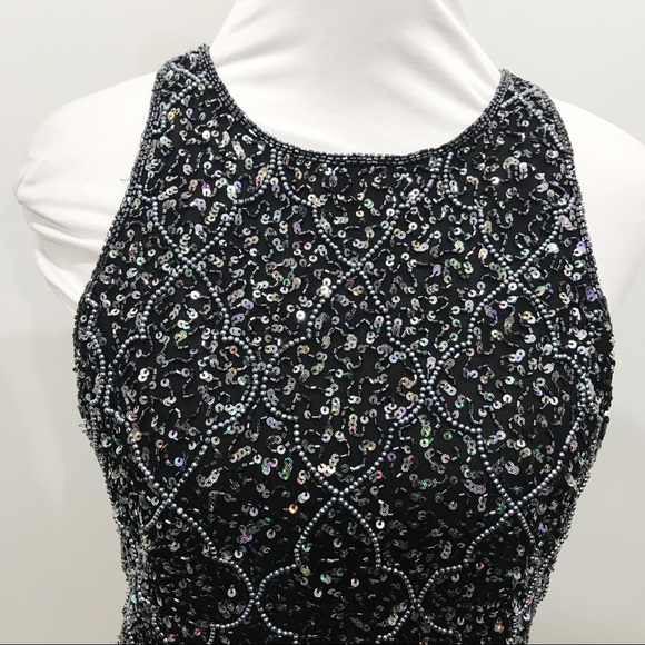 Adrianna Papell Size M Black Silk Blouse Cocktail - Picture 2 of 8